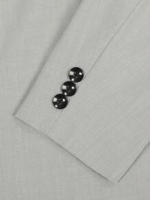 Manfinity Bizformal 2件套男士灰色商务休闲西装 - 淺灰色 - 查看 6