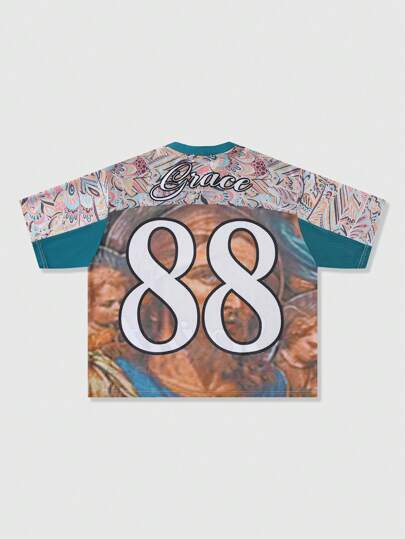 Prep Maille pour hommes Splice T-shirt de sport à manches courtes Jersey athlétique