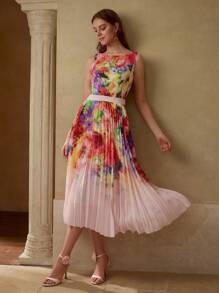 MOTF PREMIUM Abito plissettato con stampa floreale - Multicolore - Visualizzare 6