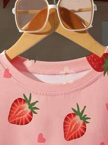 Maglietta corta a maniche corte, girocollo, crop top, di moda per l'estate, per donna