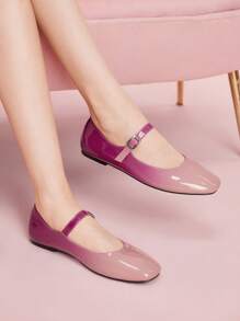 CUCCOO DOLLMOD Zapatos planos de mujer de moda con degradado rojo dulce - Rojo - Ver 3
