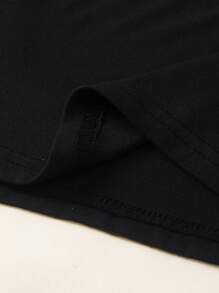 StreetHx Women's V-Neck Tight T-Shirt, Skull Punk Subculture Anime Print Short Sleeve V-Neck - Black - View 3