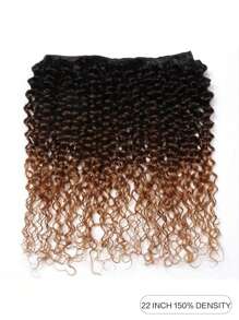 Ombre Kinky Curly Human Hair Extensions 100% Human Hair Jerry Curly Bundles Brown Black Brazilian Remy Hair 1B/4/30 Weave - S1/4/30 - View 2