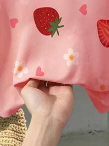 Maglietta corta a maniche corte, girocollo, crop top, di moda per l'estate, per donna
