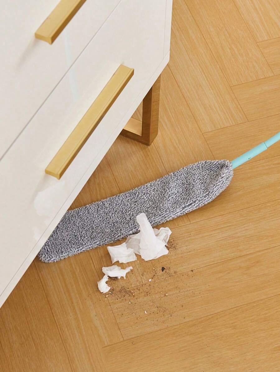 1pc Dusters For Cleaning, Floor Duster With Extension Pole Bendable Microfiber Head, Washable Cleaner,Duster For Furniture Bed Bottom,Garden Tools - Green - View 1