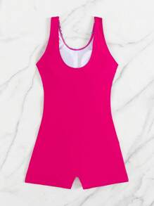 SHEIN Swim Traje de baño de una pieza estampado floral para mujer, atuendo casual de playa y fiesta - Multicolor - Ver 2