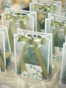 20个/10个/3个/1个可重复使用透明PVC礼品包装袋，不含丝带。适用于新娘派对、婚礼、生日、购物、简约家居装饰、透明手柄礼品袋、透明婚礼礼品袋、团体礼品袋、节日派对用品、复活节礼物、圣诞节礼物 - 彩色 - 查看 2