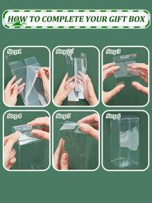 5 件装透明礼品包装盒，现代 PVC 派对礼品盒