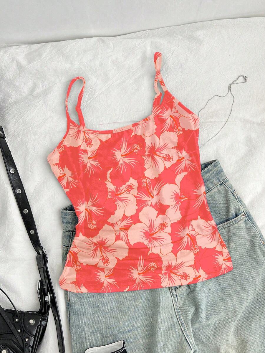 Tween Girls Fitted Casual Sports Cami Tank Tops - White - View 1