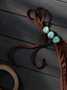 Swim Vcay 女士夏季沙滩吊带项链，搭配翡翠大理石绿色纹理装饰，适合海滩、泳池、休闲派对、度假、春夏季