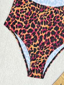 Bonvoyette 2026春夏新款多色豹纹系带性感修身连体比基尼泳装