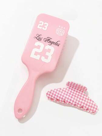 Kawaii Set de 2 pinzas de pelo con número y en color rosa de moda