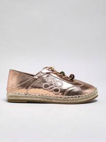 SHUZIA Giày vải đế xuồng thêu nhiều màu thời trang cho nữ - Hoa hồng vàng - Xem 7