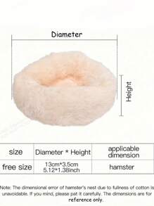 1 pieza Cama nido suave, cálida y cómoda para hámster y mascotas pequeñas en invierno