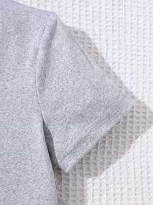 GraphicGems Young Boy Casual Shark Print Round Neck Short Sleeve Grey T-Shirt, Summer Young Boys 3 7yrs Beach Summer Holiday - Grey - View 5