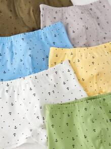 6pcs Pack Young BoyAnchor & Ditsy Ditsy Floral Navy Basic Casual Briefs