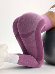 SHEIN Core Rhythm High Waisted Seamless Leggings For Women - Slim Tummy Control Butt Lifting Legging For Running Cycling Yoga Pickleball Exercise Casual