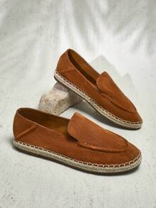 SHUZIA 女士棕色绒面革帆布便鞋 - 駝色 - 查看 2