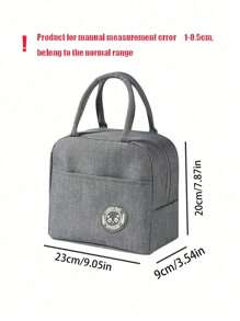 1 pièce Sac déjeuner isotherme avec étiquette d'ours, sac fourre-tout de déjeuner réutilisable grande capacité au design portable et imperméable. Idéal pour l'école et le bureau - garde vos aliments frais et délicieux. Sac bento, sac à main, sac de pique-nique de cuisine.