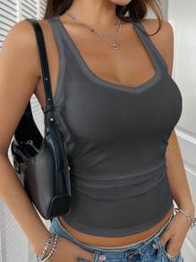 Zielony Sexy Strick-Camisole-Top
