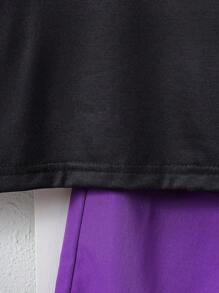 2 件套青少年男童休闲椰子树图案编织短裤套装，T 恤和短裤，适合度假穿着 - 彩色 - 查看 6