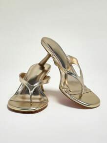 SHUZIA Sandálias Femininas de Dedo Arrebitado de Salto Alto Versáteis para o Dia a Dia