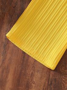 SHEIN 女童花卉印花休闲 T 恤 + 宽松梭织纹理长裤 2 件套休闲装，休闲日常度假 - 黃色 - 查看 7