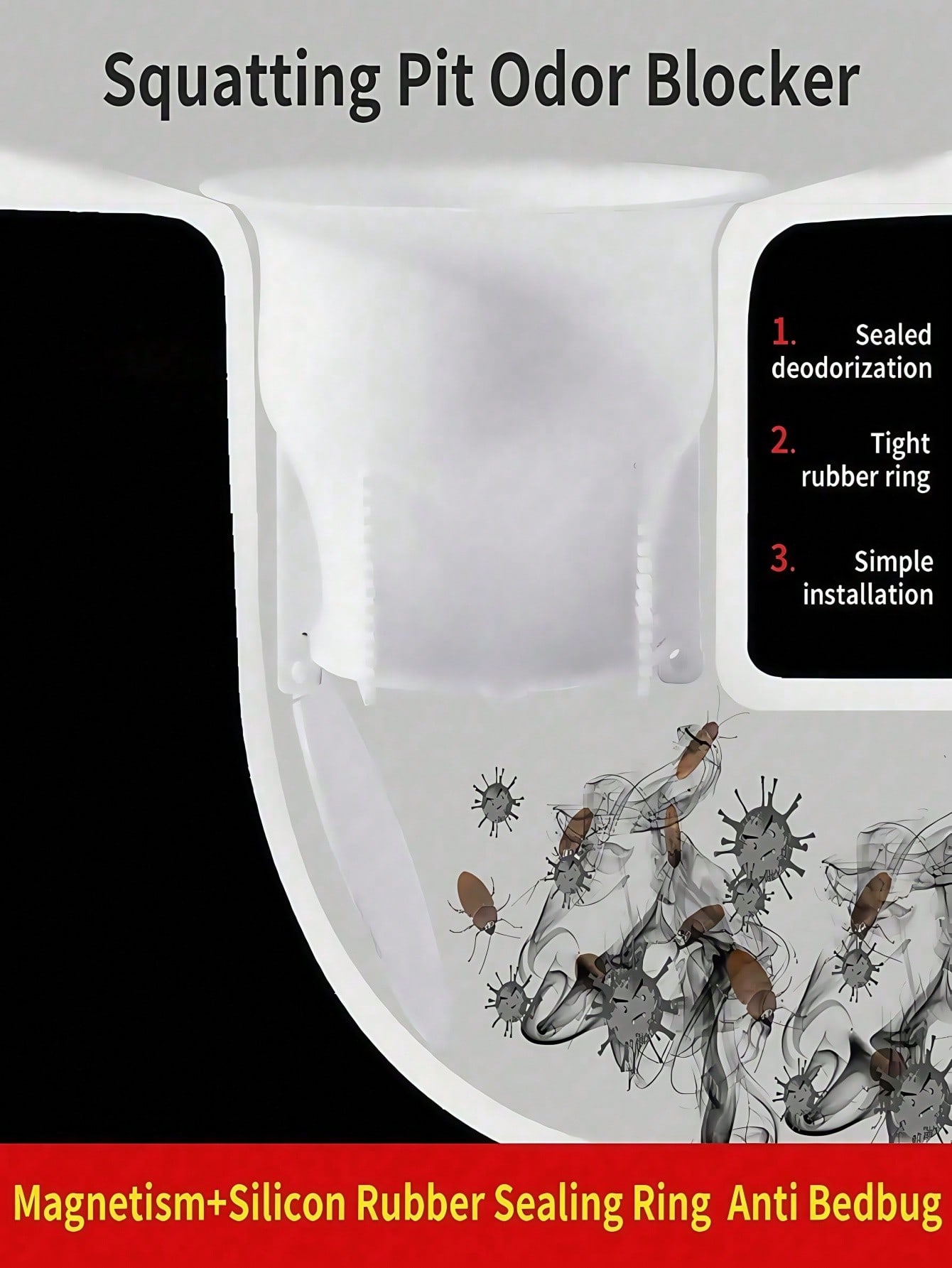 مانع انسداد ومجرى للصرف والرائحة للحمام – سدادات ل...