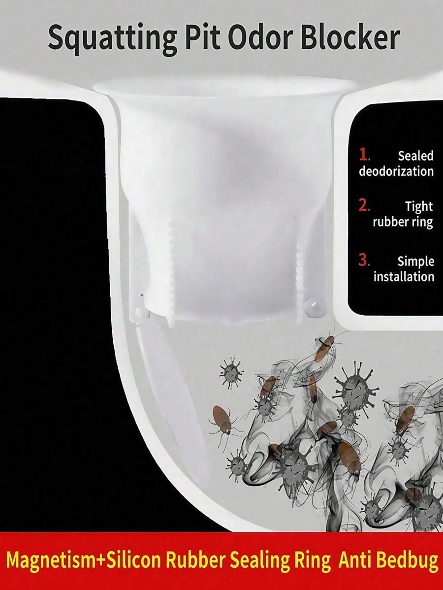 1/2/4 Piezas Tapones antiolores para desagües de baño, tapones de sellado para desagües de inodoro - Eliminadores de olores con prevención de reflujo y obstrucción - Blanco - View 1