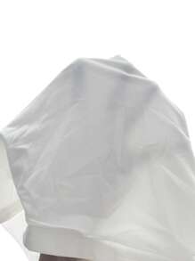 SHEIN PETITE 女士白色緊身透氣基本背心，無胸罩背心上衣