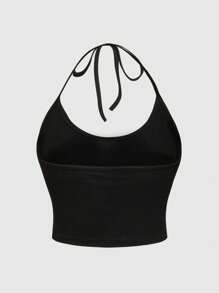 ROMWE Plus Size Gothic Moom & Plant Print Vintage 2 Pieces Set For Women - Camisole And Mini Skirt - Black - View 6