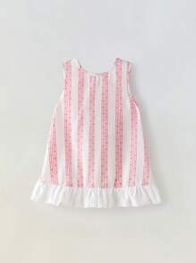 Maija Kids Maija Kids 两件套少女休闲蝴蝶结装饰衬衫和短裤套装 - 紅色 - 查看 2