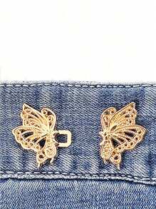 1件/2件优质蝴蝶腰紧扣裤夹领扣女胸针时尚可拆卸裤夹牛仔裤裙子女裤包配饰女学生 - 彩色 - 查看 7