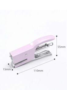 1 set di Spillatrice portatile in metallo colorato a macaron, potente spillatrice per confezioni da asporto, piccola spillatrice per ufficio, adatta per lauree e forniture scolastiche - Multicolore - Visualizzare 2