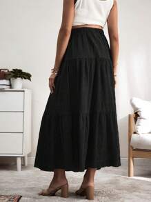 SHEIN Falda larga informal de unicolor para mujeres embarazadas