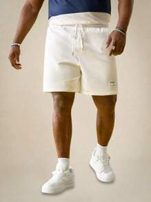 EASEVO Plus Size Woven Casual Straight Leg Shorts