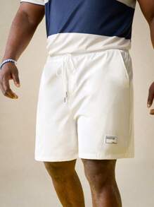 EASEVO Plus Size Woven Casual Straight Leg Shorts