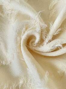 SHEIN 2Pcs Set Women Textured Fabric Shirt And Shorts Fall Cloth For Women - Apricot - View 10