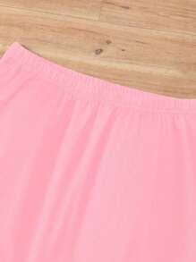 INAWLY Áo Bandeau trơn đơn giản dành cho nữ - Hồng - Xem 3