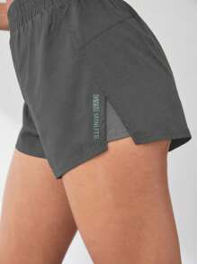 Exploreva 夏季轻便短裤，带短裤衬里，舒适不透明，适合瑜伽、慢跑舒适短裤 - 灰色 - 查看 4