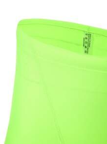 Manfinity KASUA Men's Fluorescent Green Elastic Waist Casual Swim Trunks - Mint Green - View 6
