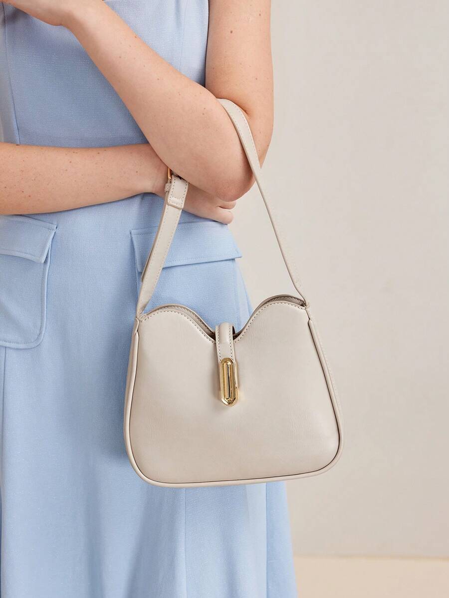 MOTF PREMIUM 女士简约通勤单肩包 - 米色 - 查看 2