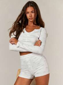 Athîral Shorts femininos de malha macia, roupa de dormir