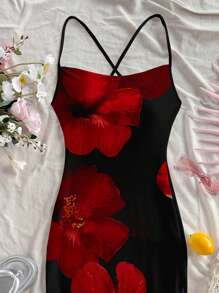 Soleia Váy Maxi Mùa Hè Cho Nữ Họa Tiết Hoa Nhiệt Đới, Phong Cách Kỳ Nghỉ Thường Ngày, Thiết Kế Khối Màu, Gợi Cảm - Nhiều màu - Xem 3