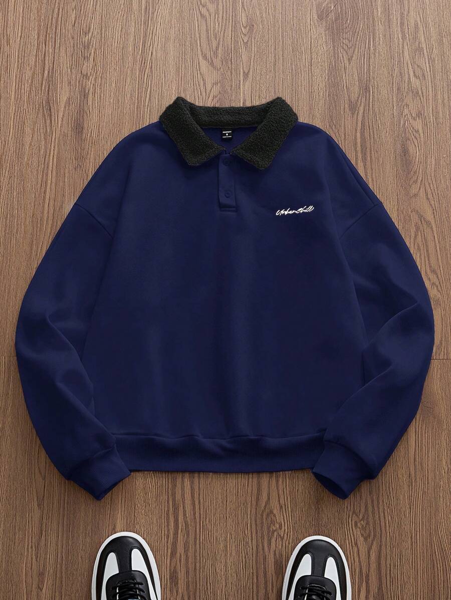 Manfinity VCAY 男士针织休闲宽松长袖运动衫，适合秋冬日常穿着