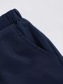 5 件套年轻男孩优雅绅士纯色和格子衬衫、背心、蝴蝶结、吊带、裤子 5 件套适合居家、户外、运动、学校、派对、晚会、度假、校园穿着