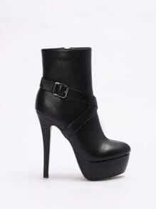 Cuccoo CUCCOO LuxiPop Botas de plataforma con cordones de suela gruesa hasta el tobillo para mujer, impermeables, de tacón alto, botas de moda sexy para discoteca, Halloween, Navidad, fiesta