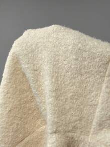 Solflare Plus Size Women Casual Versatile Apricot Jacket Teddy Cardigan Winter Fall Autumn