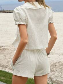 Jouncy Women Two Pieces Outfits For Daily Wear - White - View 2