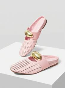 MOTF ZAPATOS PLANOS DE PU CALADOS - Rosa - Ver 4